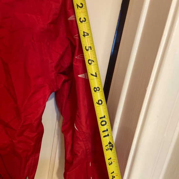 VINTAGE TRIBORD DECATHLON RED HOODED RAIN JACKET HOODIE COLD WINTER SNOW SZ 8 - Picture 12 of 13